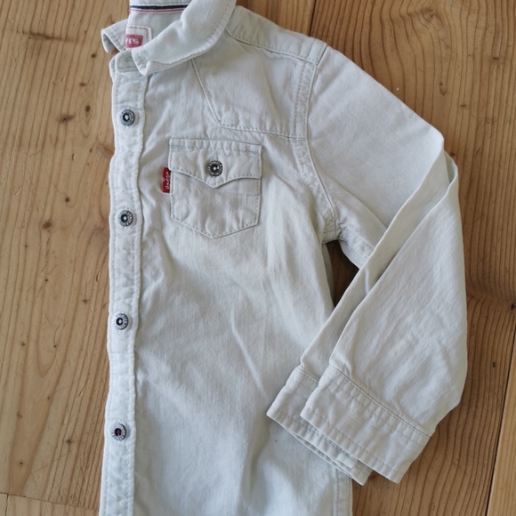LEVI'S TODDLER White Demin Jacket, Size 24months - Picture 3 of 4